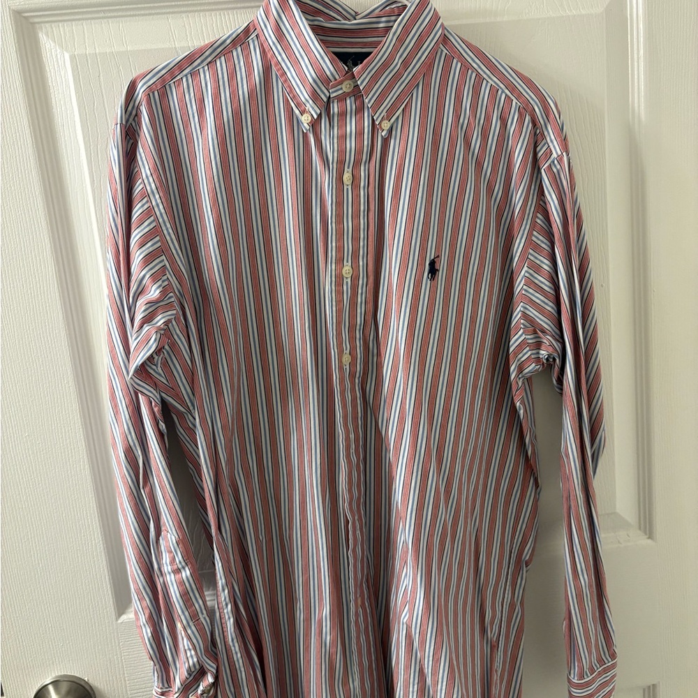 Ralph Lauren Red and Blue Striped Shirt